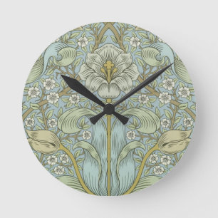 Horloge Ronde William Morris Spring Motif classique épais