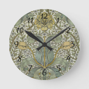Horloge Ronde William Morris Spring Motif classique épais