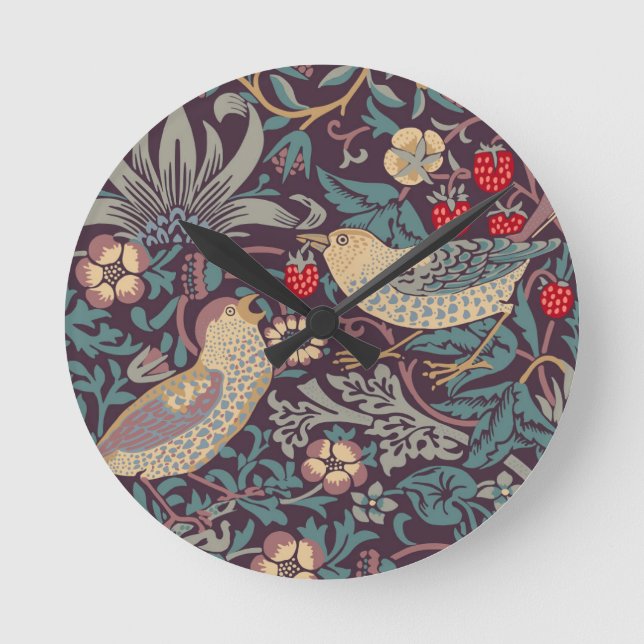 Horloge Ronde William Morris Strawberry (Recto)