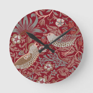 Horloge Ronde William Morris Strawberry