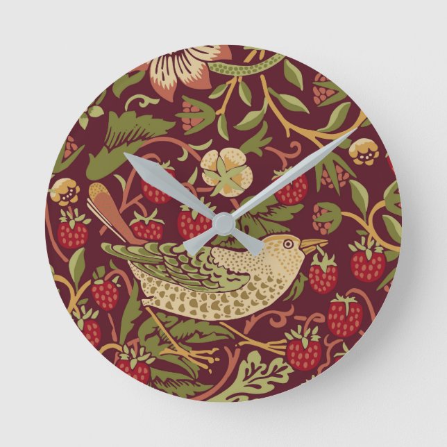 Horloge Ronde William Morris Strawberry (Recto)