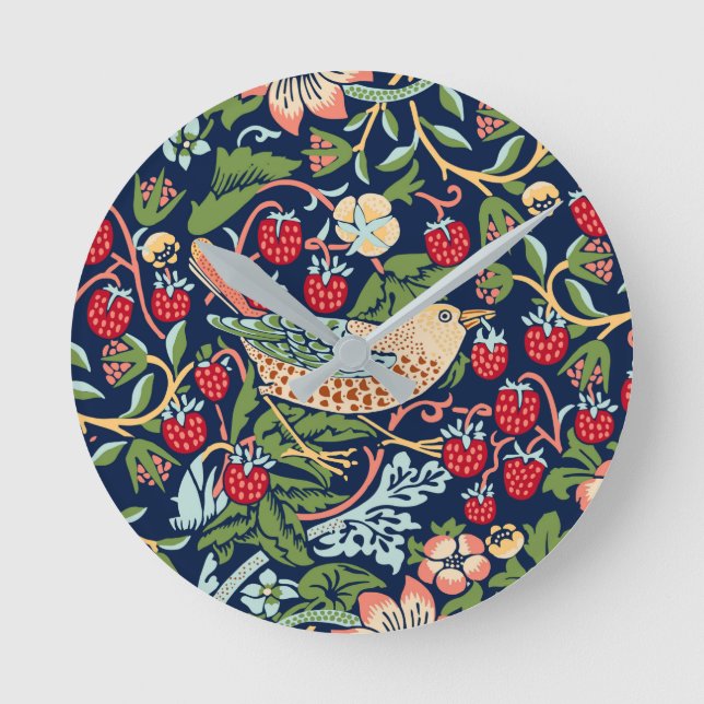 Horloge Ronde William Morris Strawberry Thief (Recto)