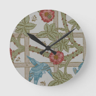 Horloge Ronde William Morris Trellis Wallpaper Art