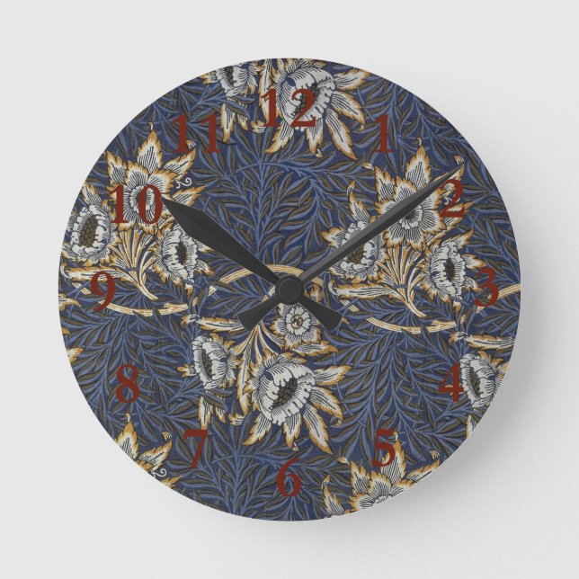 Horloge Ronde william morris tulip and willow tapestry pattern (Recto)