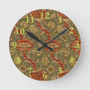 Horloge Ronde William Morris Wandle Design Floral anglais