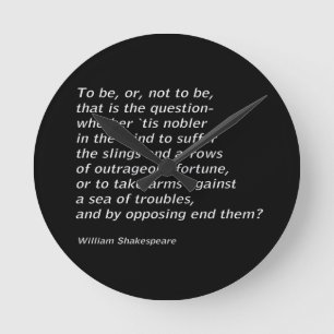 Horloge Ronde William Shakespeare`s "Hamlet"