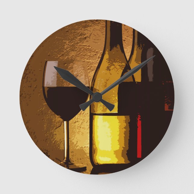 Horloge Ronde wine bottles clock (Recto)