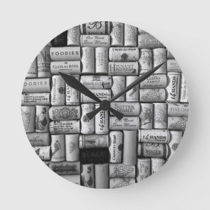 Horloge Ronde Wine cork wall clock