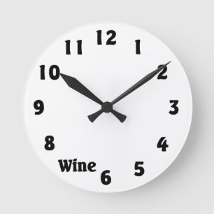 Horloge Ronde Wine O'Clock