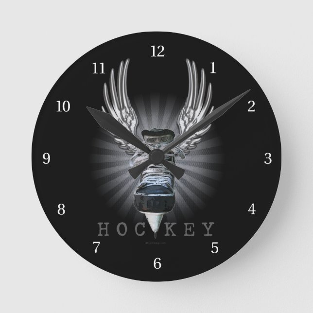 Horloge Ronde Winged Hockey (Recto)