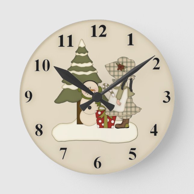 Horloge Ronde Winter Prairie Wall Clock (Recto)