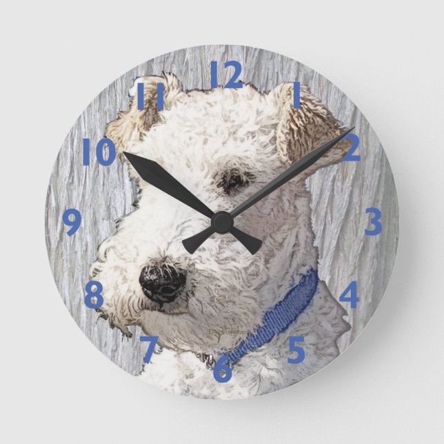 Horloge Ronde Wire Fox Terrier Art (Recto)