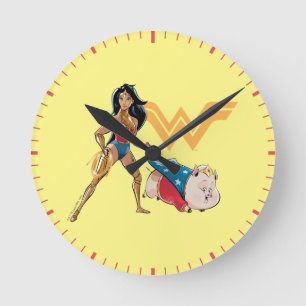 Horloge Ronde Wonder Woman & PB