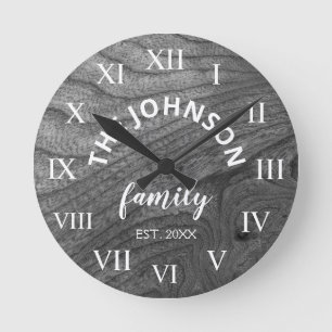Horloge Ronde Wood Custom Family