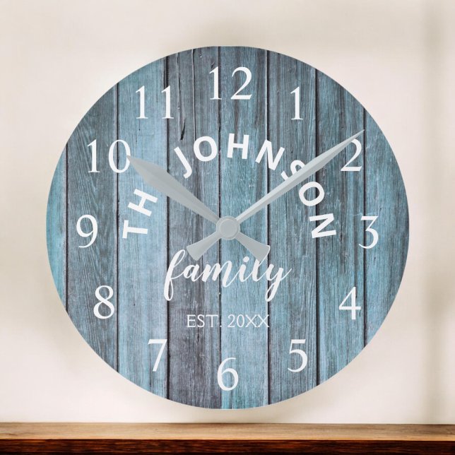 Horloge Ronde Wood Custom Family (Créateur téléchargé)