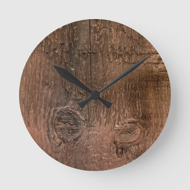 Horloge Ronde Wooden board wall clock (Recto)
