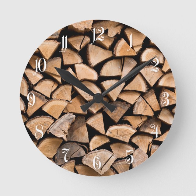 Horloge Ronde Woodpile (Recto)