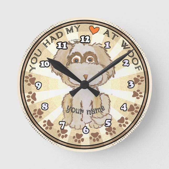 Horloge Ronde Woof Chien   (Recto)