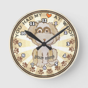 Horloge Ronde Woof Dog
