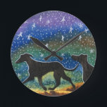 Horloge Ronde Wree greyhound dogs<br><div class="desc">On peut dire que tu es fou.</div>