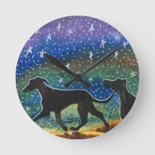 Horloge Ronde Wree greyhound dogs