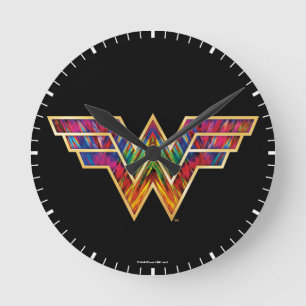 Horloge Ronde WW84   Logo de Wonder Woman Kaleidoscope