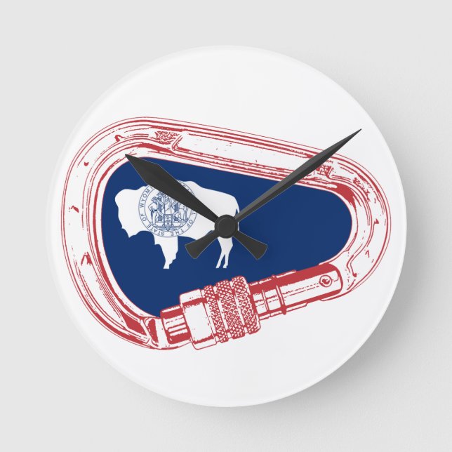 Horloge Ronde Wyoming Flag Climbing Carabiner (Recto)