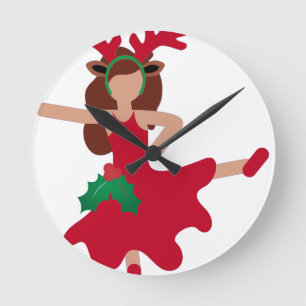 Horloge Ronde xmas flamenco danseur émoji