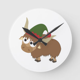 Horloge Ronde Yak Christmas Elf
