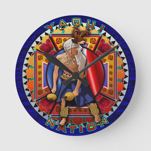Horloge Ronde Yaqui Nation Deer Dancer (Recto)