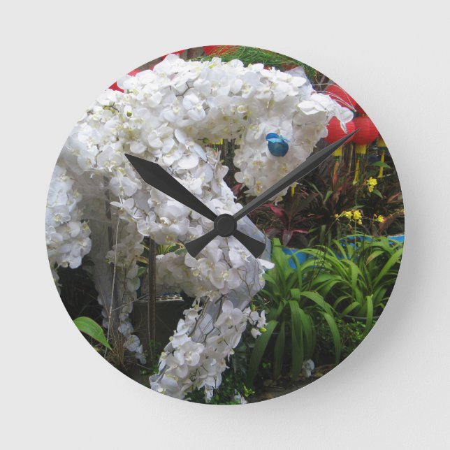 Horloge Ronde Year of the Horse | 春節馬 ... Chinese Flower Topiary (Recto)
