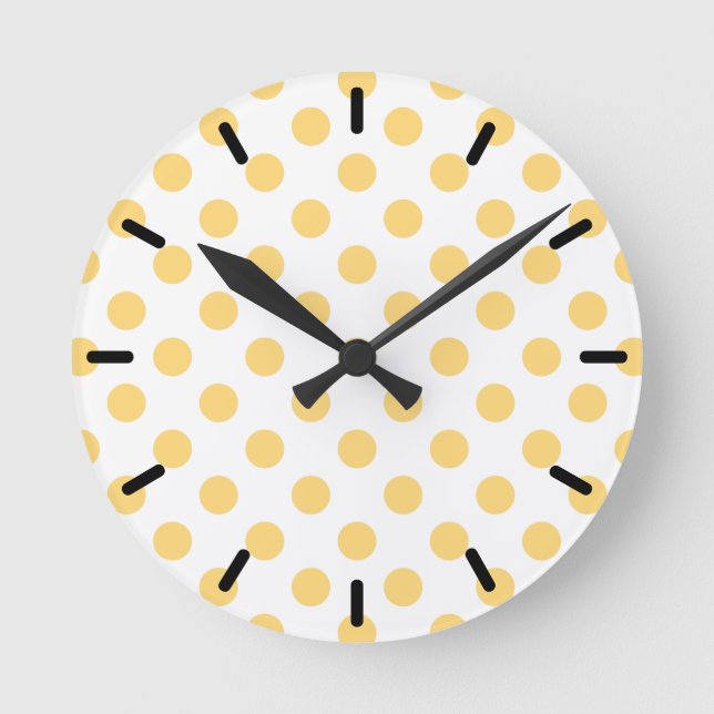 Horloge Ronde Yellow polkadots (Recto)