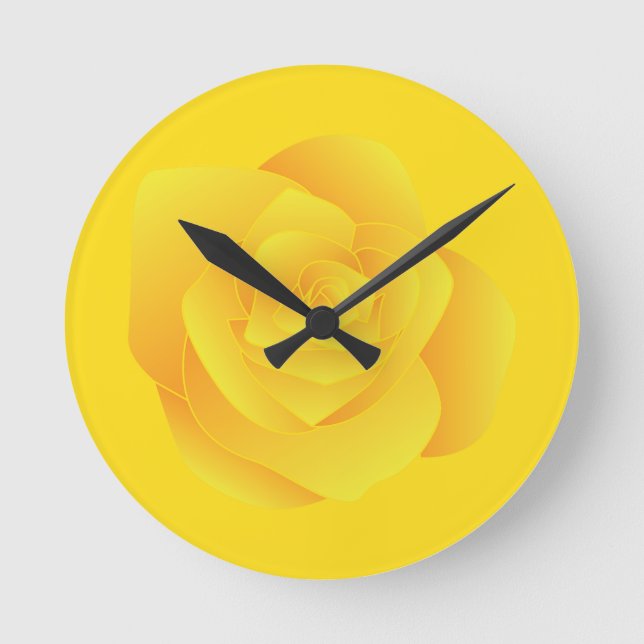 Horloge Ronde Yellow Rose (Recto)