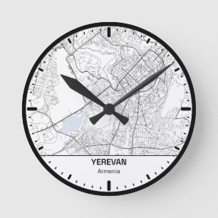 Horloge Ronde Yerevan  Clock City Line Art