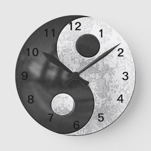 Horloge Ronde Yin et Yang (Recto)