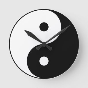 Horloge Ronde Yin et yang (yin-yang, yin yang, 陰 陽).
