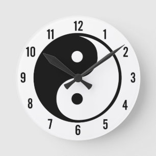 Horloge Ronde Yin Yang