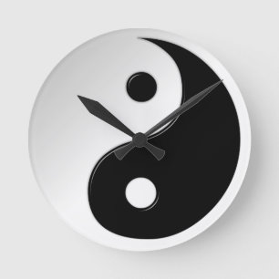 Horloge Ronde Yin Yang symbole de Round Wall Clock
