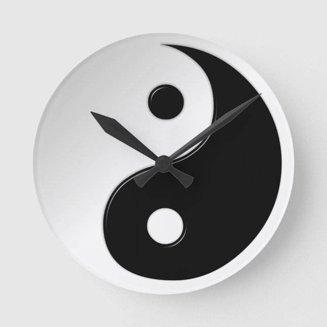 Horloge Ronde Yin Yang symbole de Round Wall Clock (Recto)