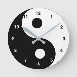 Horloge Ronde Yin Yang Trendy