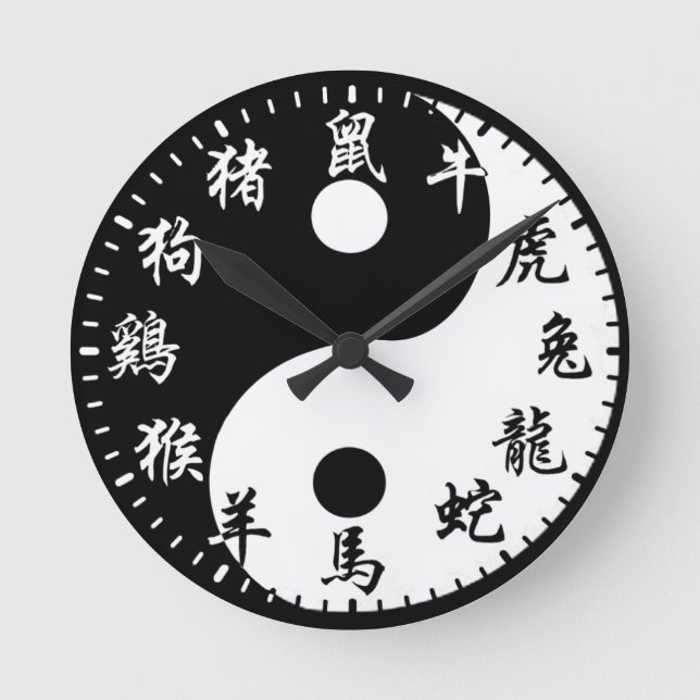 Horloge Ronde YinYang Zodiac (Recto)