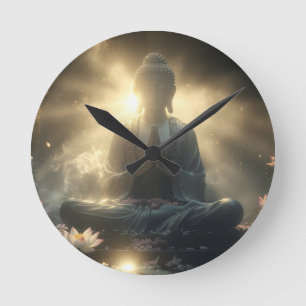 HORLOGE RONDE YOGA - MÉDITATION - CARPE DIEM