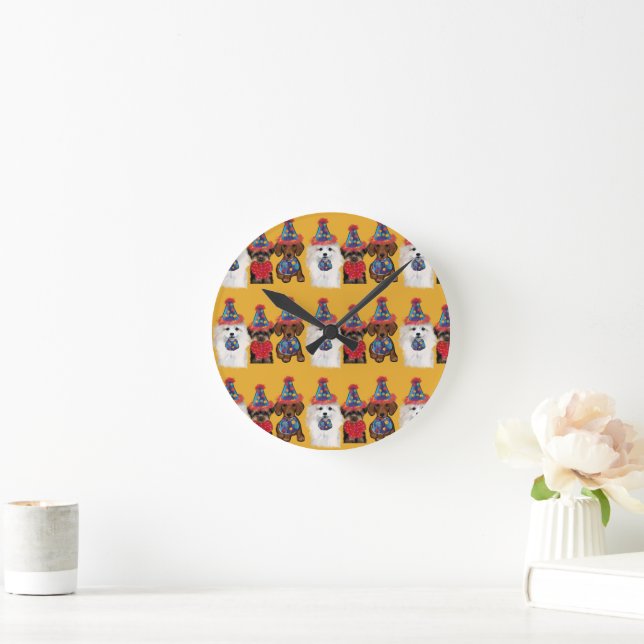 Horloge Ronde Yorkie Poo  (Maison)