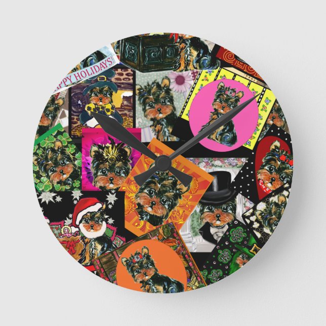 HORLOGE RONDE YORKIE POO (Recto)