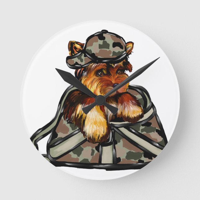 HORLOGE RONDE YORKIE POO (Recto)