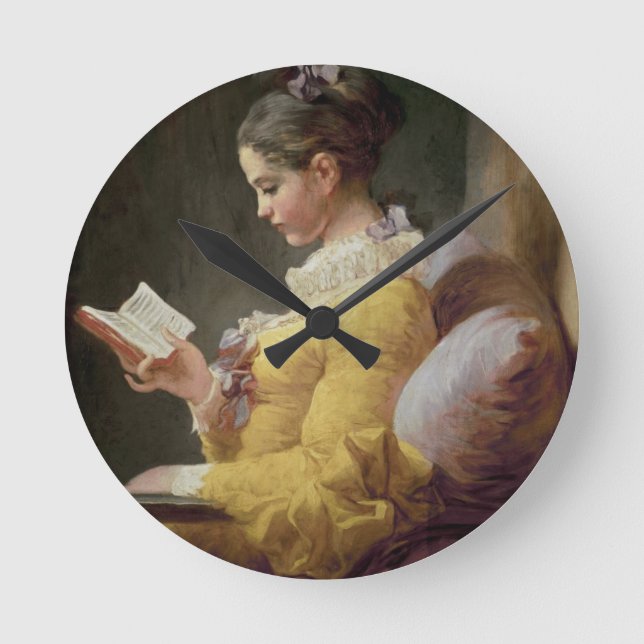 Horloge Ronde Young Girl Reading, c.1776 (Recto)