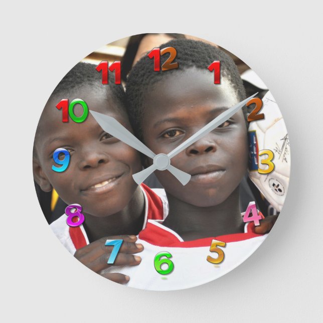 Horloge Ronde Your Custom Photo des enfants Clock (Recto)