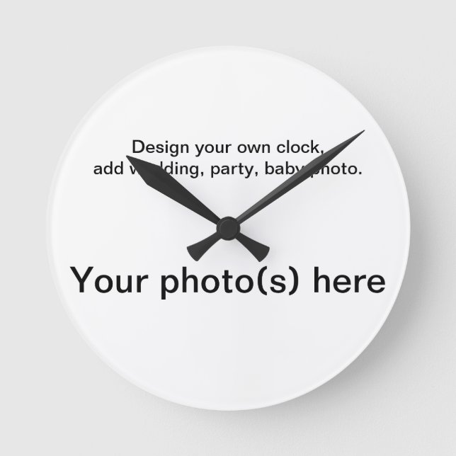 Horloge Ronde Your personal wall clock, photos. (Recto)