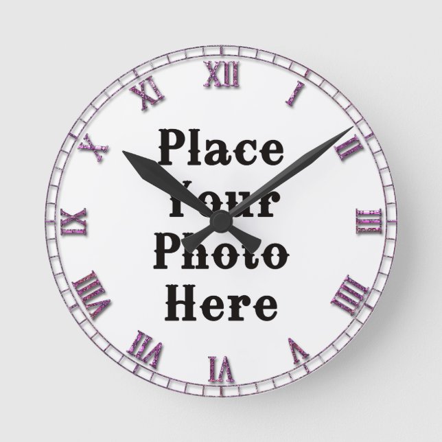 Horloge Ronde Your Photo Here Wall Clock (Recto)