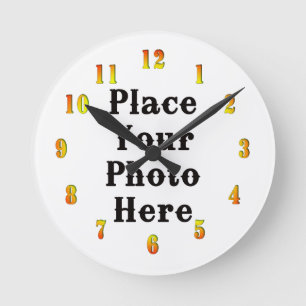 Horloge Ronde Your Photo Here Wall Clock